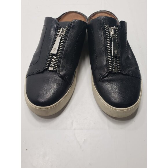 FRYE 3476717- Black Leather Women's Lena Zip Mule Slip-On Sneaker Size 8.5 - Picture 5 of 9